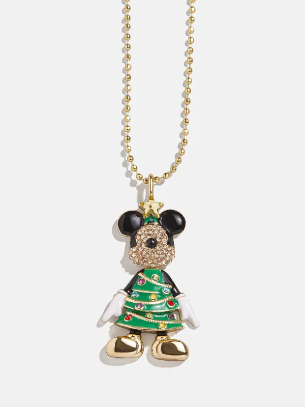Mickey Mouse Disney 3D Christmas Tree Necklace - Mickey Mouse Christmas Tree Necklace made by BaubleBar