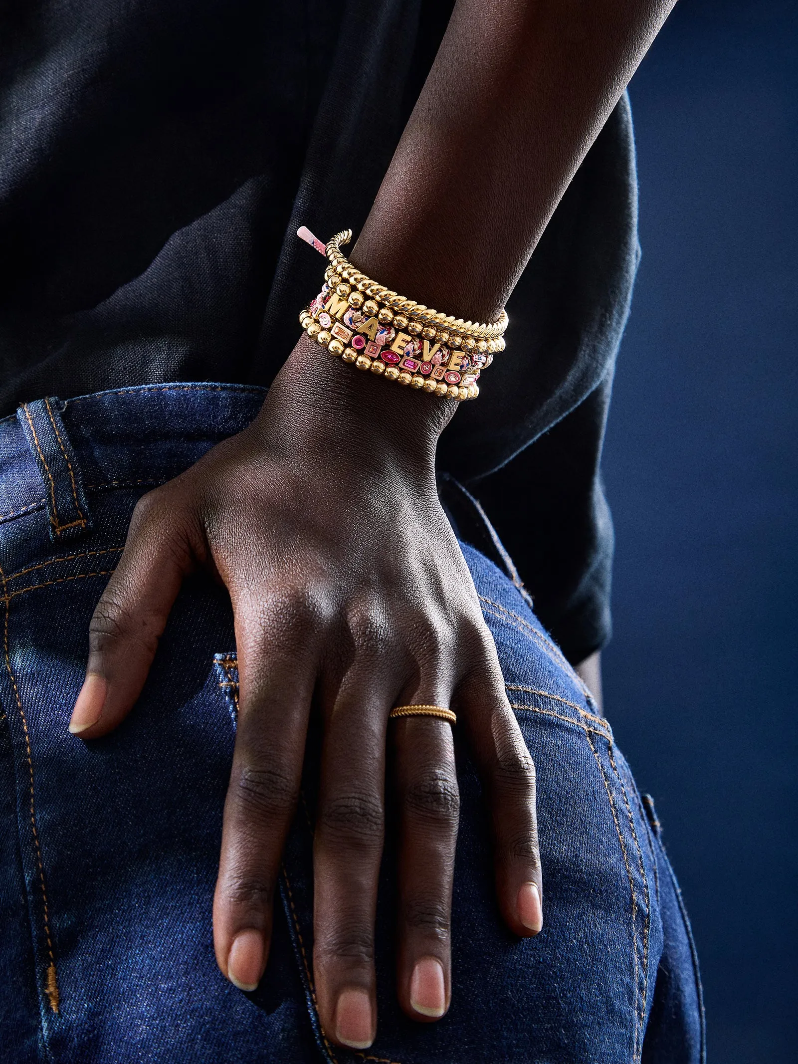 Paracord Waterproof Custom Nameplate Bracelet - Pink Watermelon sold by BaubleBar product image thumbnail 2