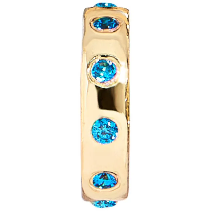 18K Gold Birthstone Charm Beads - Blue Zircon sold by BaubleBar