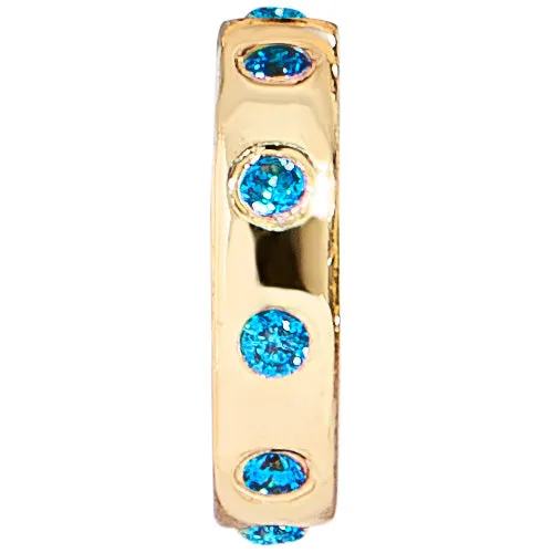 14K Gold Birthstone Charm Beads - Blue Zircon sold by BaubleBar