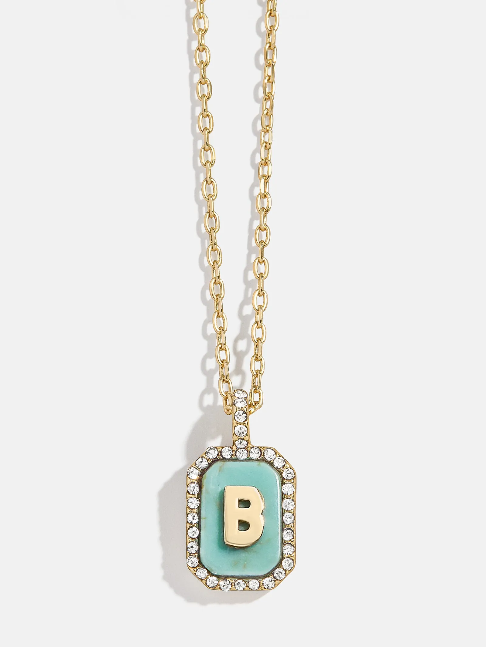 Gold & Turquoise Initial Necklace - Turquoise Stone sold by BaubleBar product image thumbnail 5