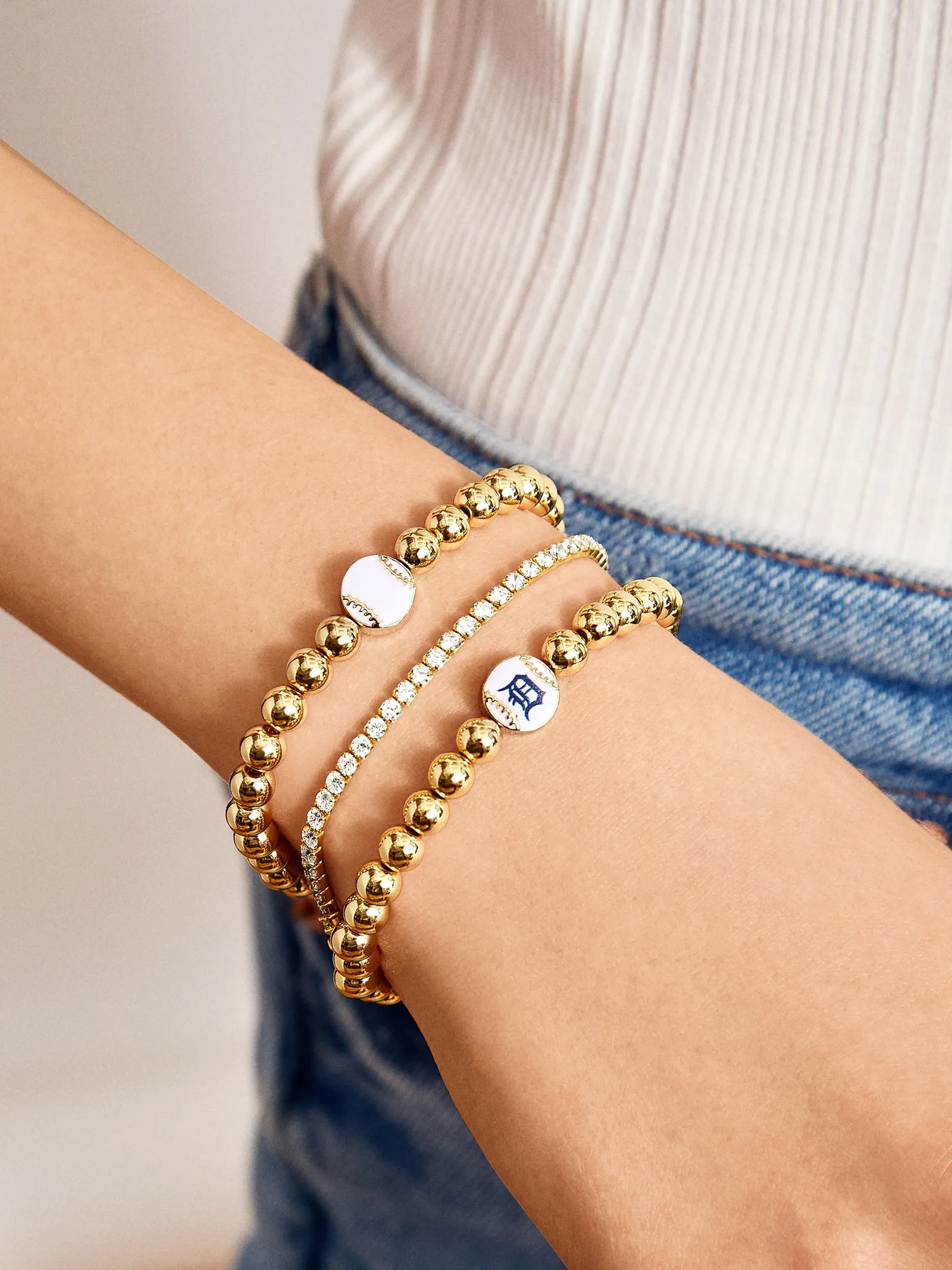 MLB Gold Pisa Bracelet - Detroit Tigers sold by BaubleBar product image thumbnail 2