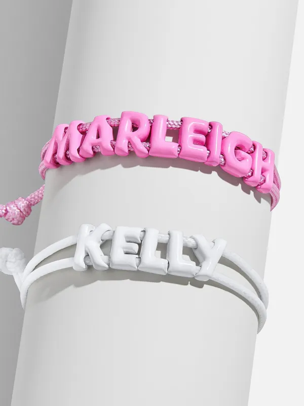 Say It All Custom Slider Cord Bracelet - Hot Pink sold by BaubleBar