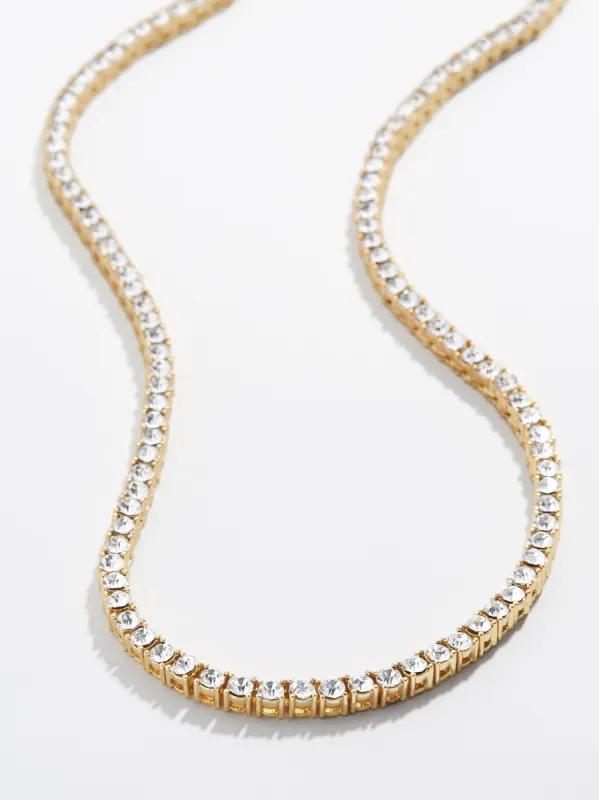 Bennett Tennis Necklace - Gold Plated Brass sold by BaubleBar