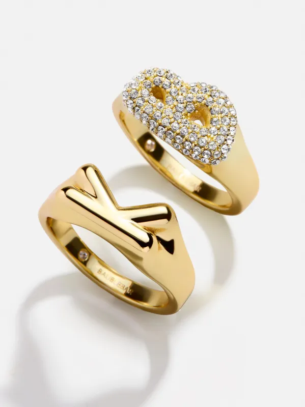 Mini Bubble Initial Ring - S sold by BaubleBar