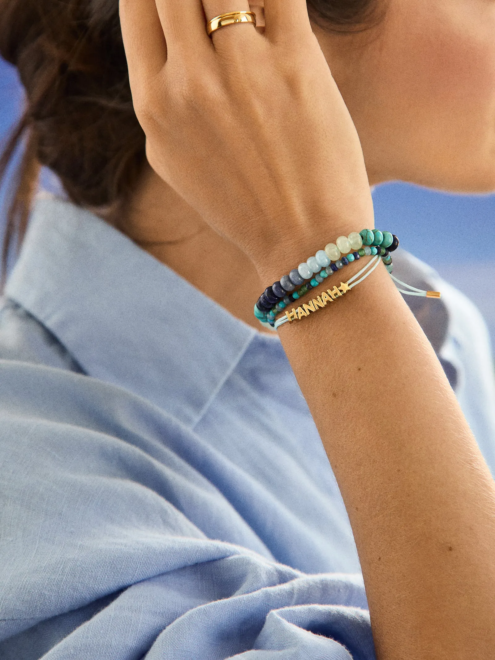 Mikayla Semi-Precious Bracelet - Blue sold by BaubleBar product image thumbnail 2