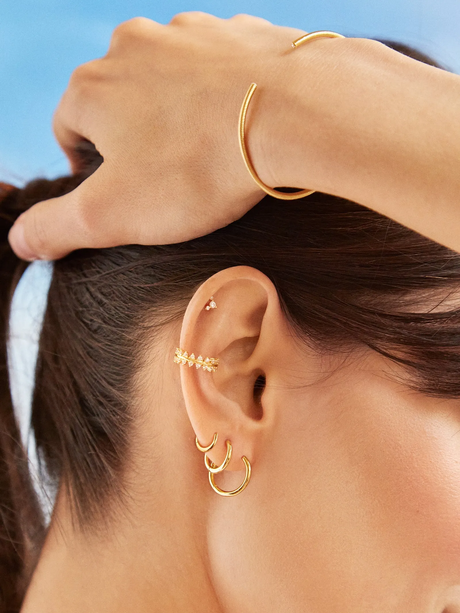 Verbena 18K Gold Earring Set - 18K Gold sold by BaubleBar product image thumbnail 2