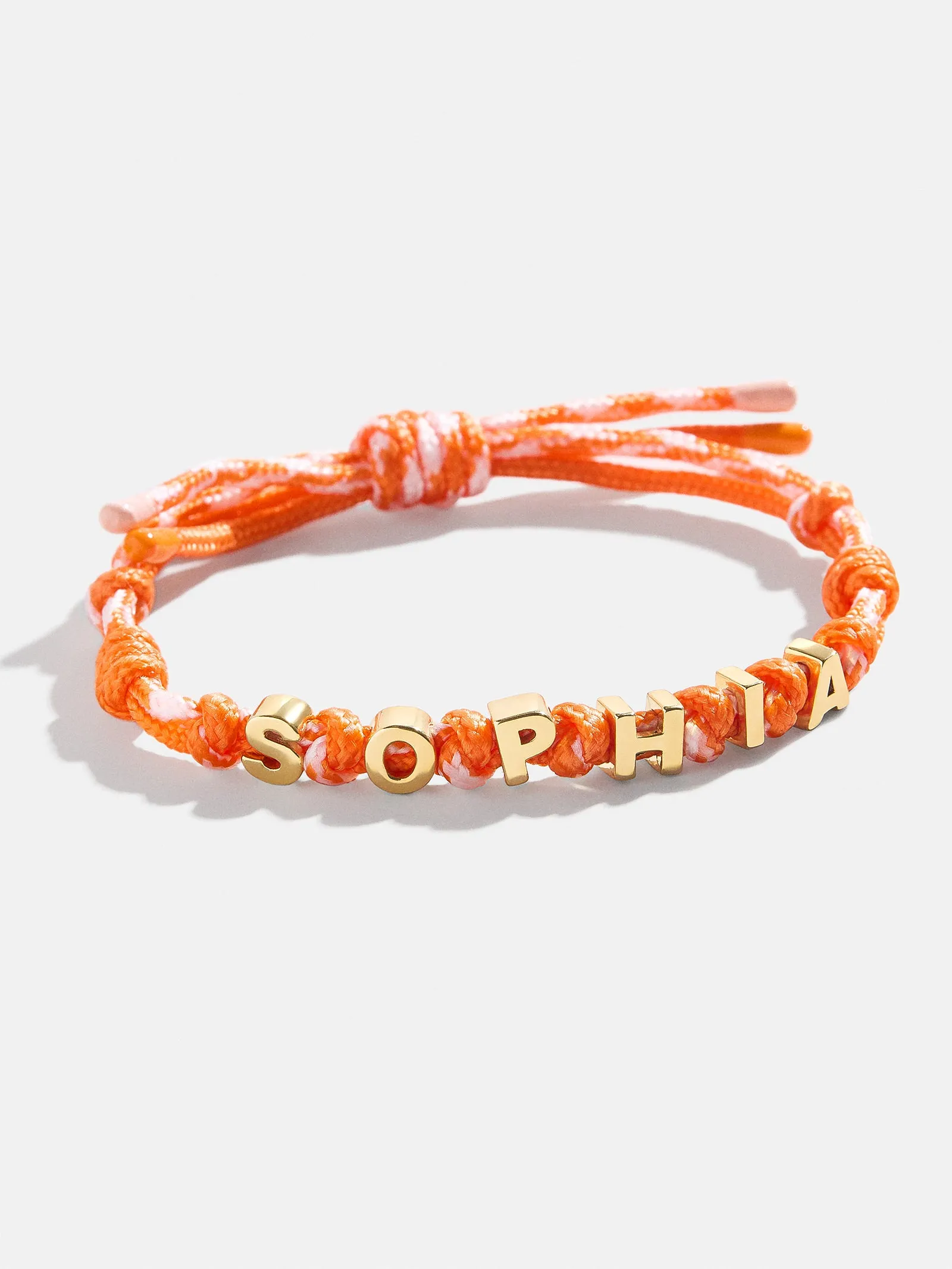 Paracord Waterproof Custom Nameplate Bracelet - Orange Tangerine sold by BaubleBar