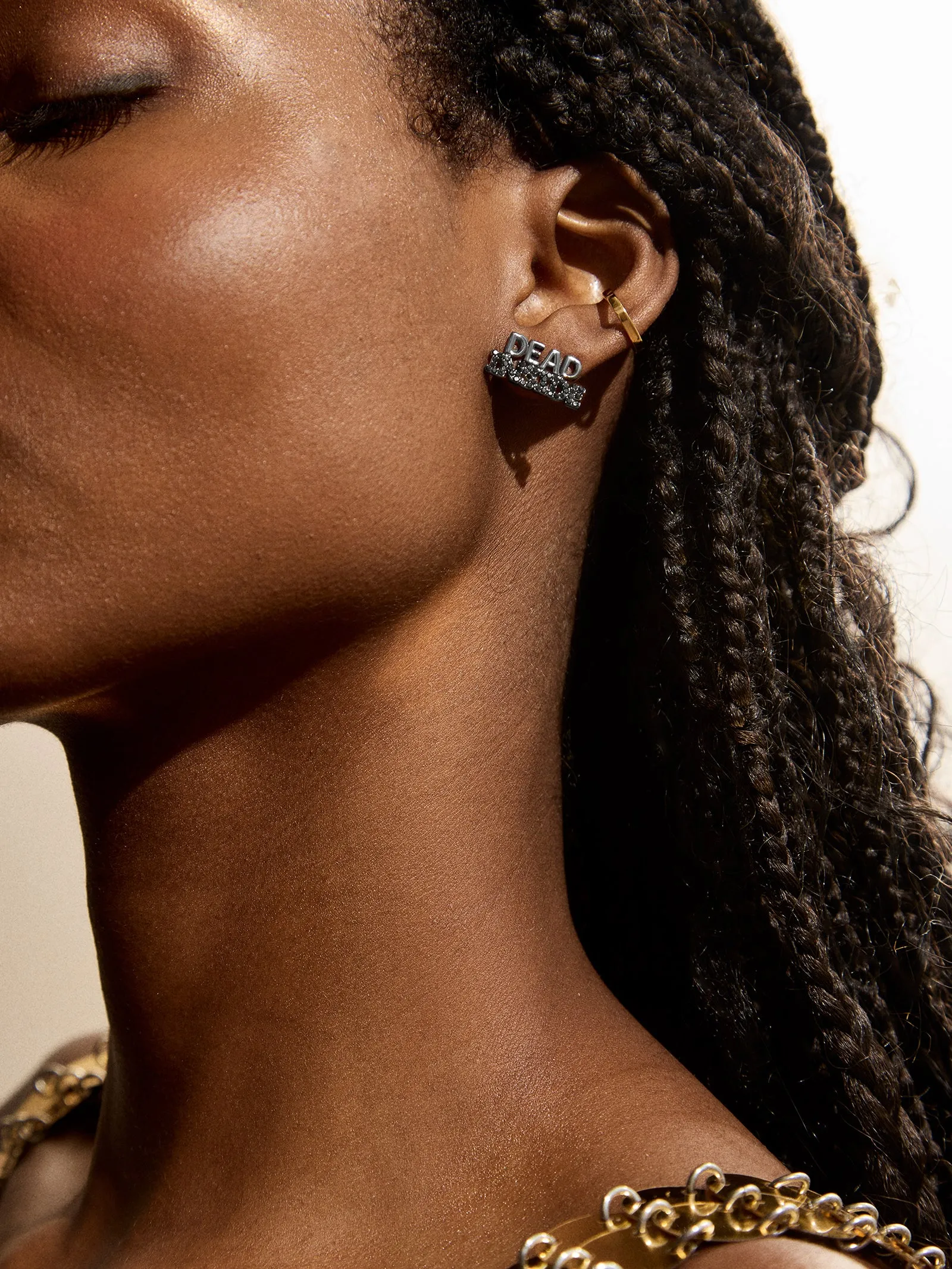 Dead Inside Stud Earrings - Black sold by BaubleBar product image thumbnail 2