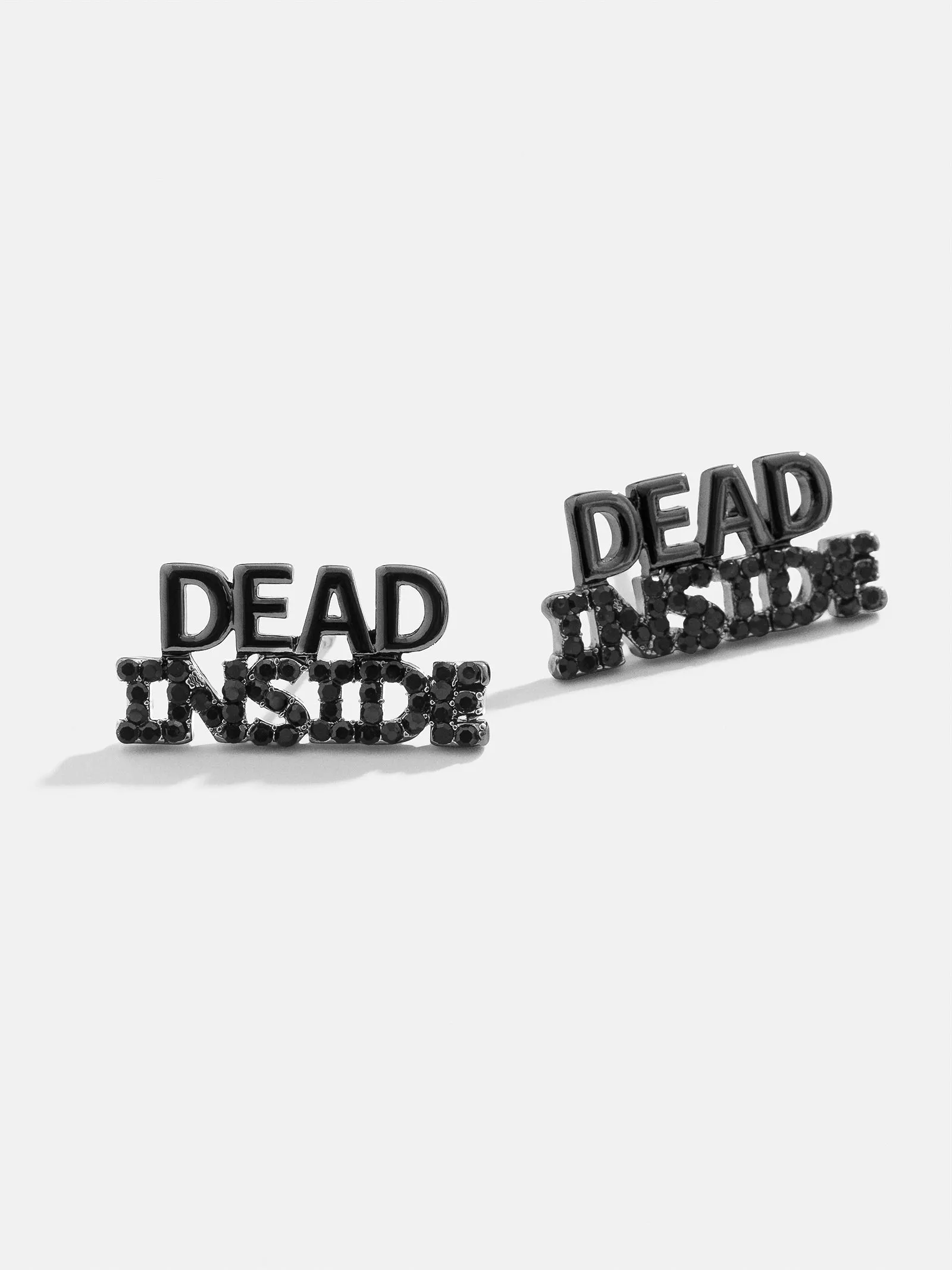 Dead Inside Stud Earrings - Black sold by BaubleBar