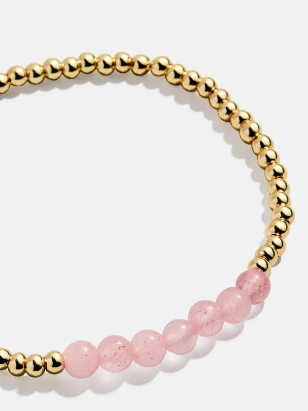 Angelica Semi-Precious Bracelet - Rose Quartz sold by BaubleBar