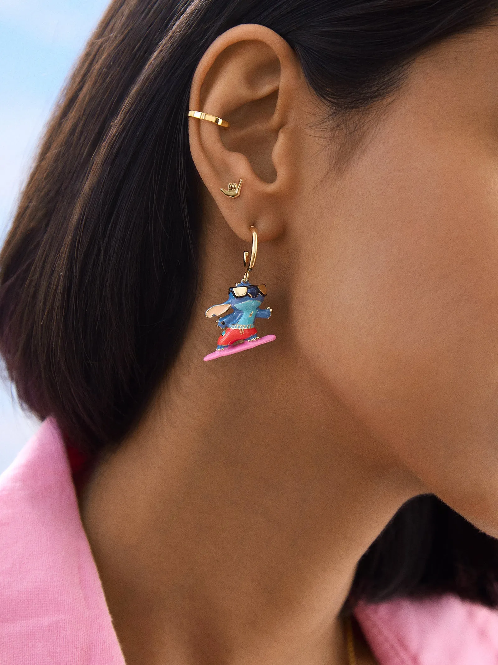 Stitch Disney Surfer Earrings - Blue sold by BaubleBar product image thumbnail 2