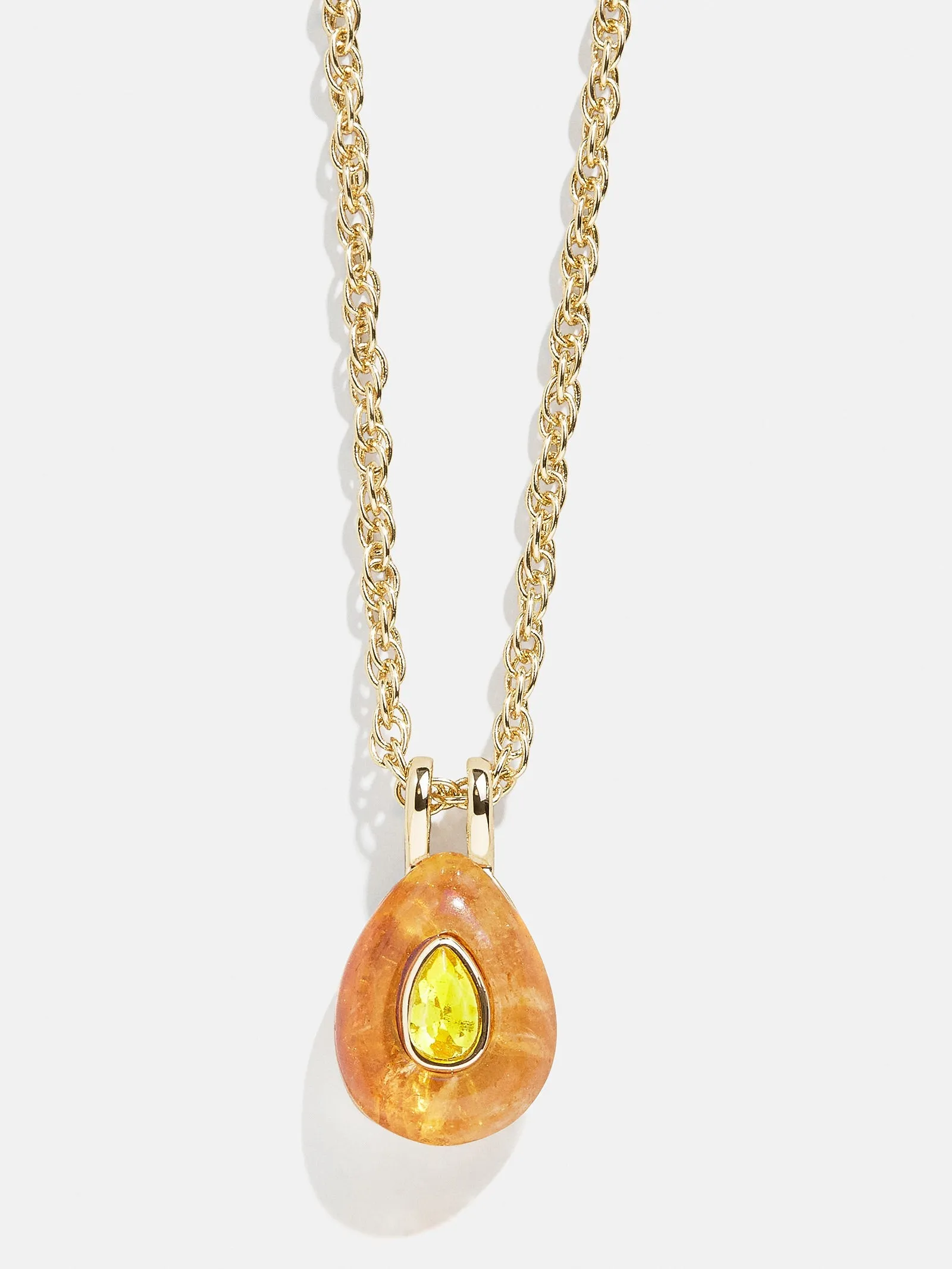 Semi-Precious Teardrop Birthstone Necklace - Topaz sold by BaubleBar