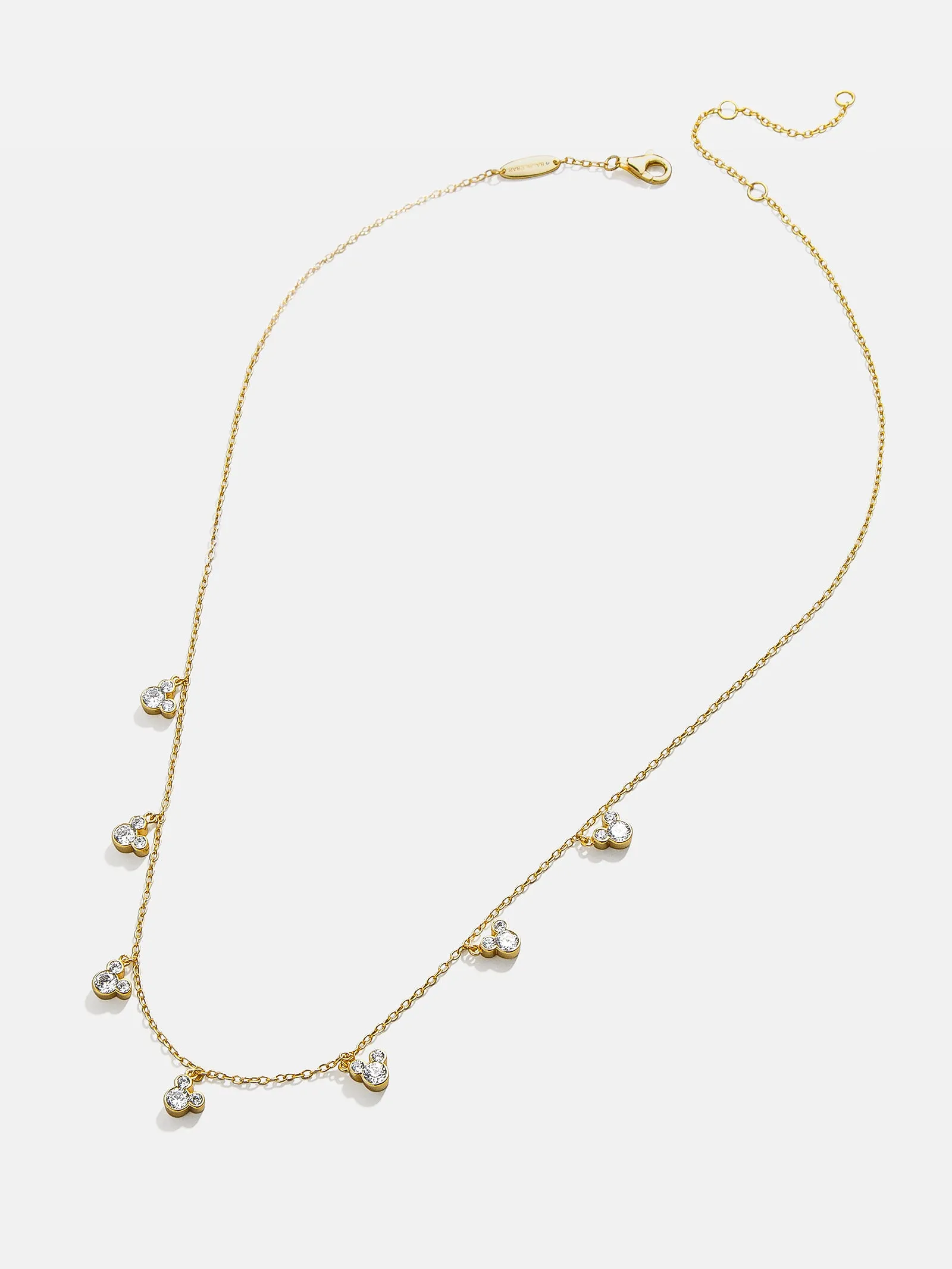 Mickey Mouse Disney 18K Gold Plated Sterling Silver Repeating Necklace - Gold/Pavé sold by BaubleBar product image thumbnail 3