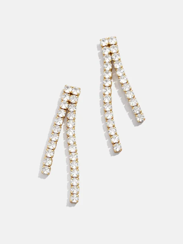 Frankie 18K Gold Earrings - Gold/Pavé sold by BaubleBar