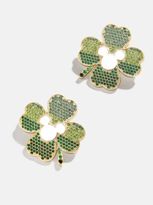 Mickey Mouse disney Four-Leaf Clover Earrings - Green sold by BaubleBar