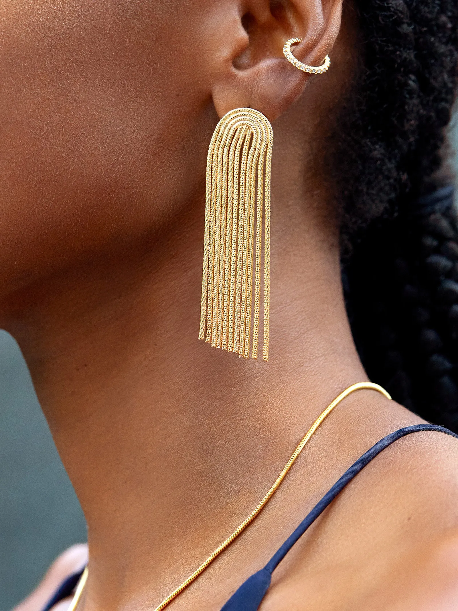 Amy Earrings - Gold sold by BaubleBar product image thumbnail 2