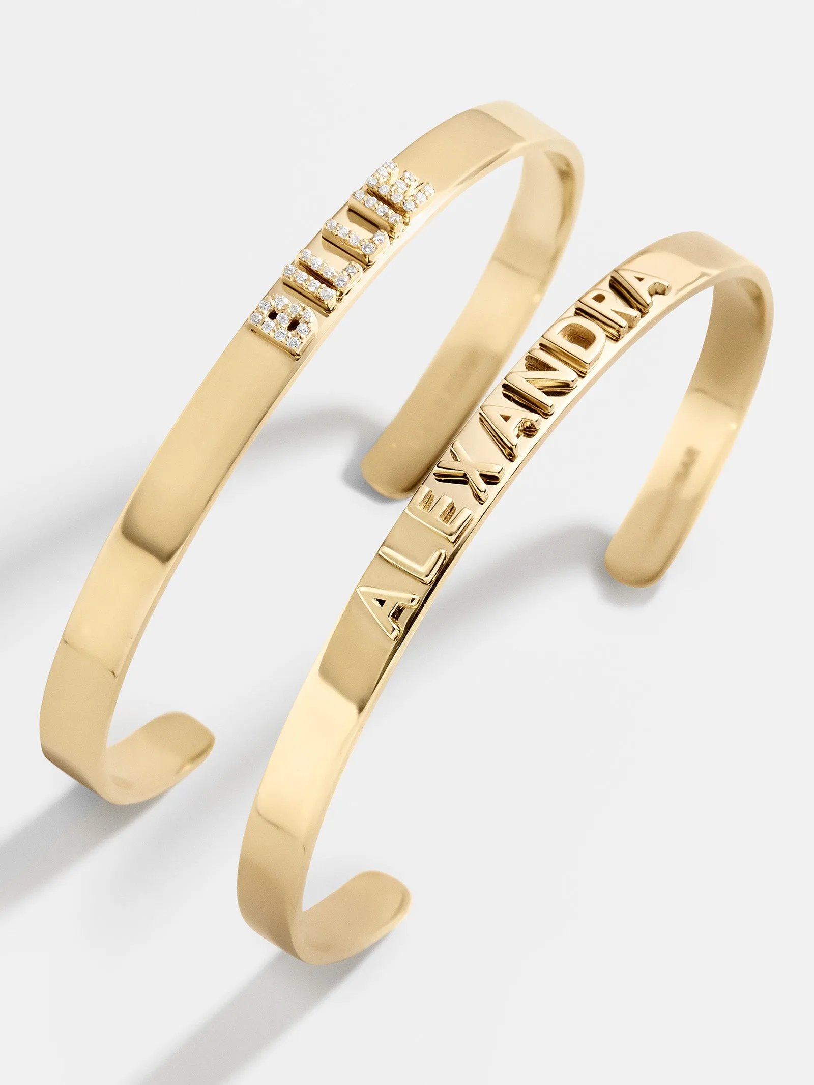 18K Gold Custom Cuff Bracelet sold by BaubleBar