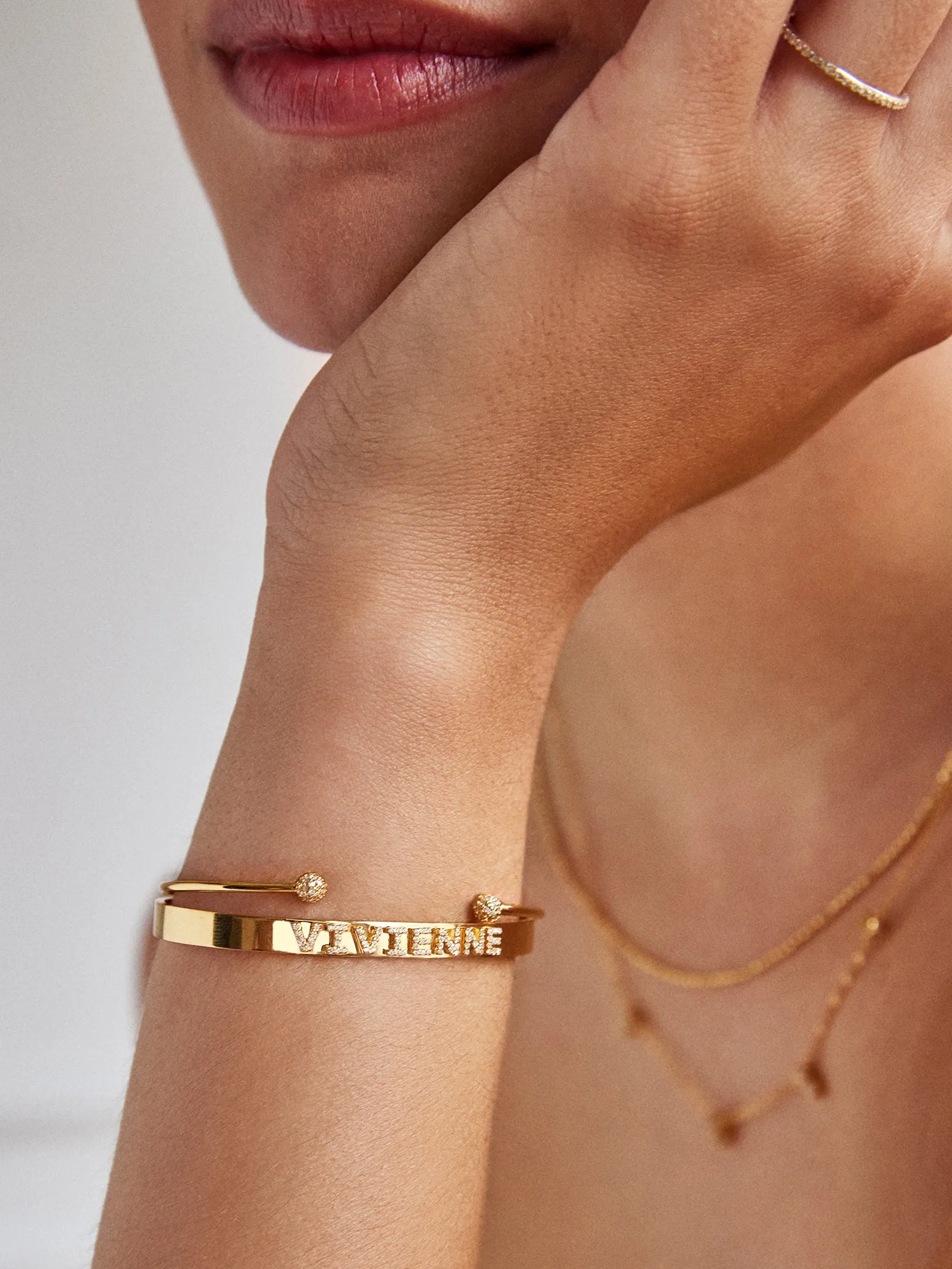 18K Gold Custom Cuff Bracelet sold by BaubleBar product image thumbnail 2