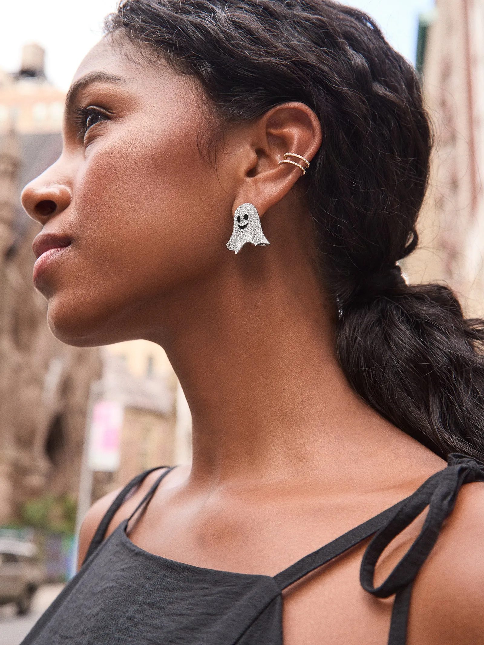 Ghoul Friend Earrings - Ghost sold by BaubleBar product image thumbnail 2