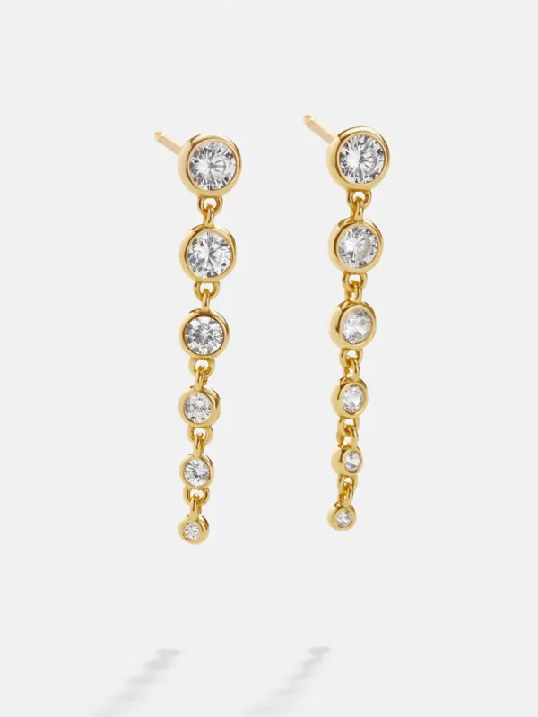 Yesenia 18K Gold Earrings - Clear/Gold sold by BaubleBar