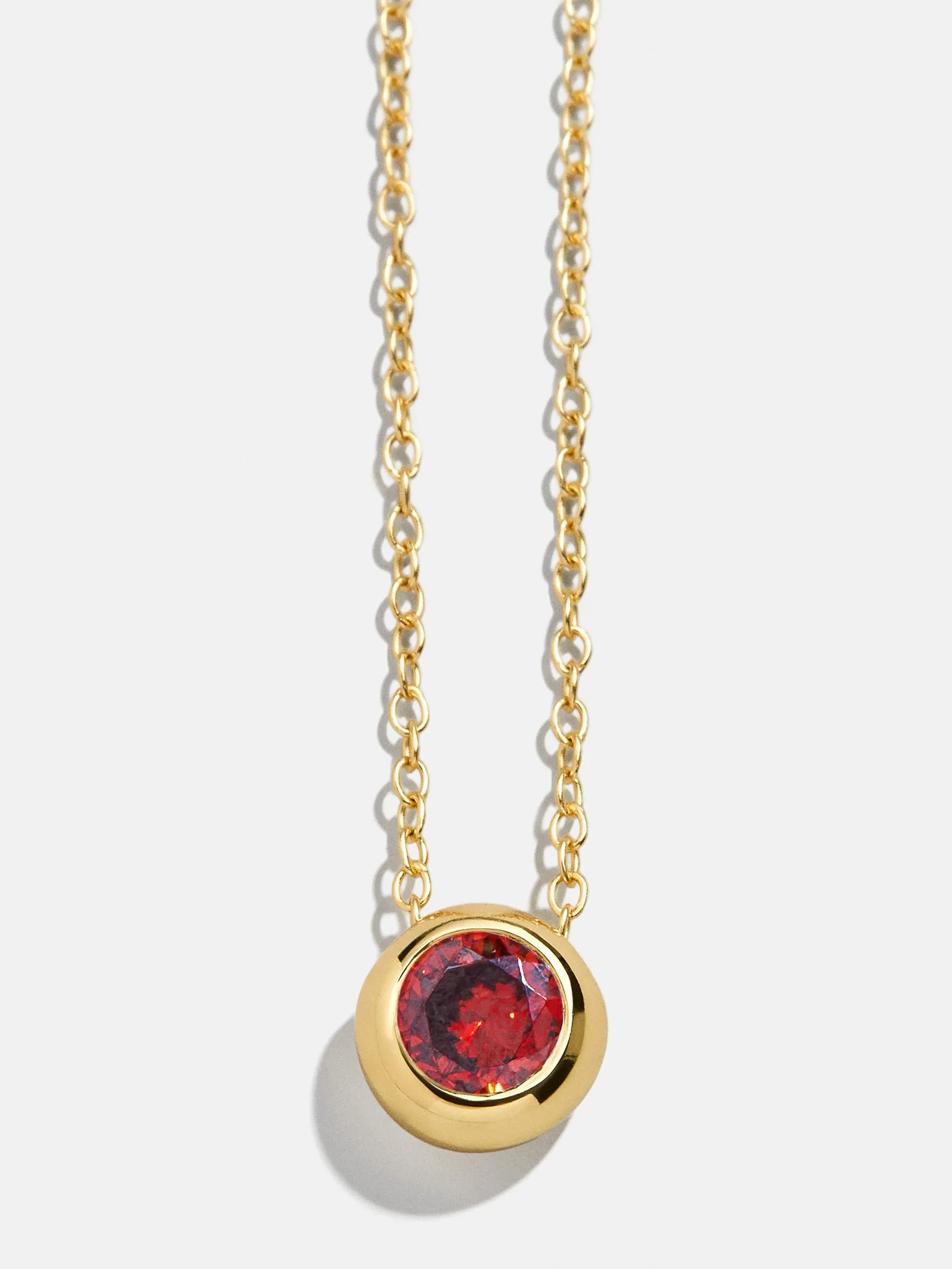 18K Gold Birthstone Pendant Necklace - Garnet sold by BaubleBar