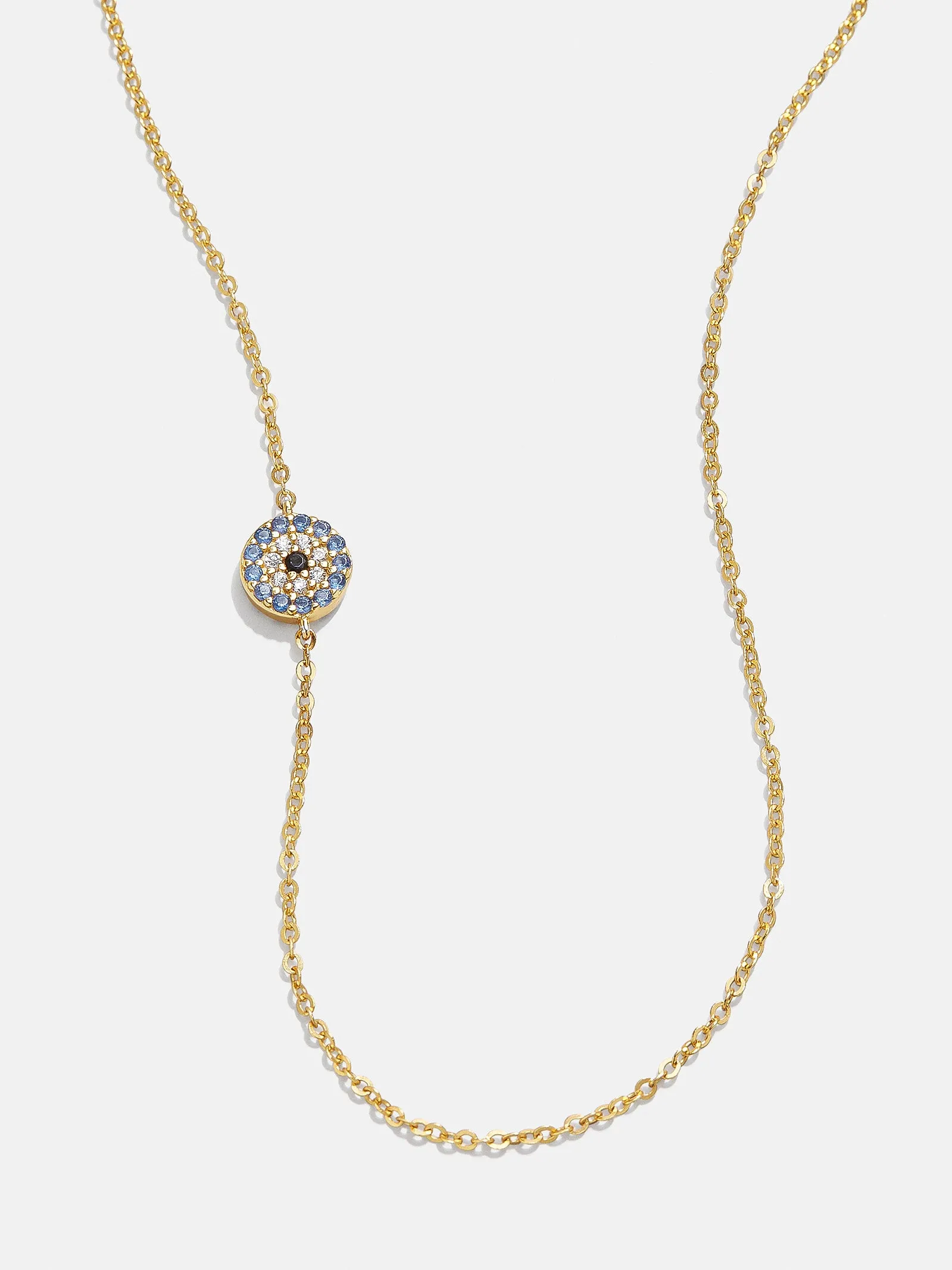 18K Gold Asymmetrical Evil Eye Necklace - Evil Eye sold by BaubleBar