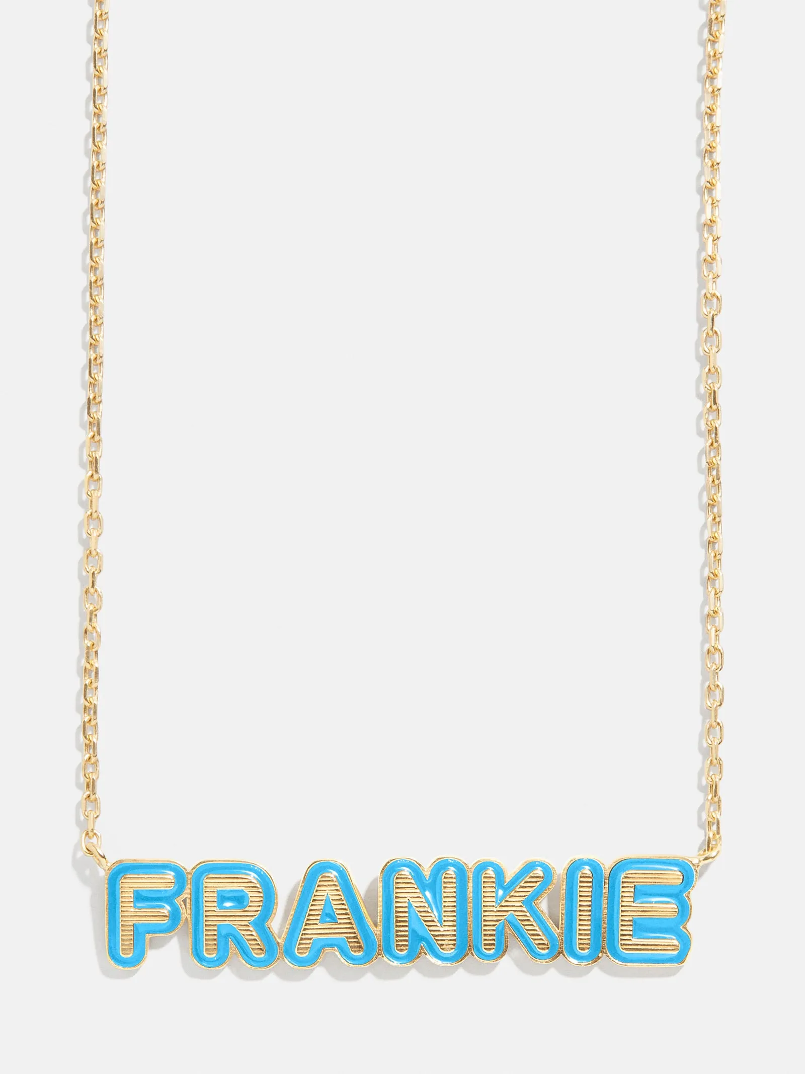 18K Gold Vermeil Enamel Custom Nameplate Necklace sold by BaubleBar product image thumbnail 4