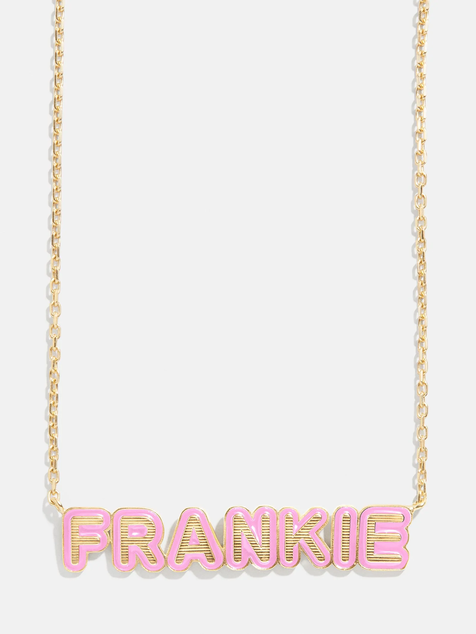 18K Gold Vermeil Enamel Custom Nameplate Necklace sold by BaubleBar product image thumbnail 5