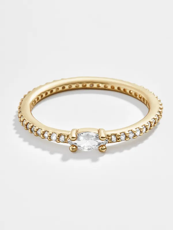 Anna Cubic Zirconia Ring - Gold/Pavé sold by BaubleBar