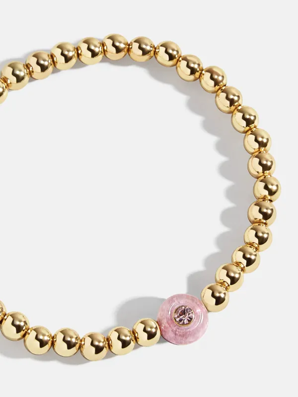 Semi-Precious Birthstone Pisa Bracelet - Light Amethyst sold by BaubleBar