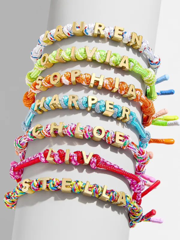 Paracord Waterproof Custom Nameplate Bracelet - Blue Berry sold by BaubleBar