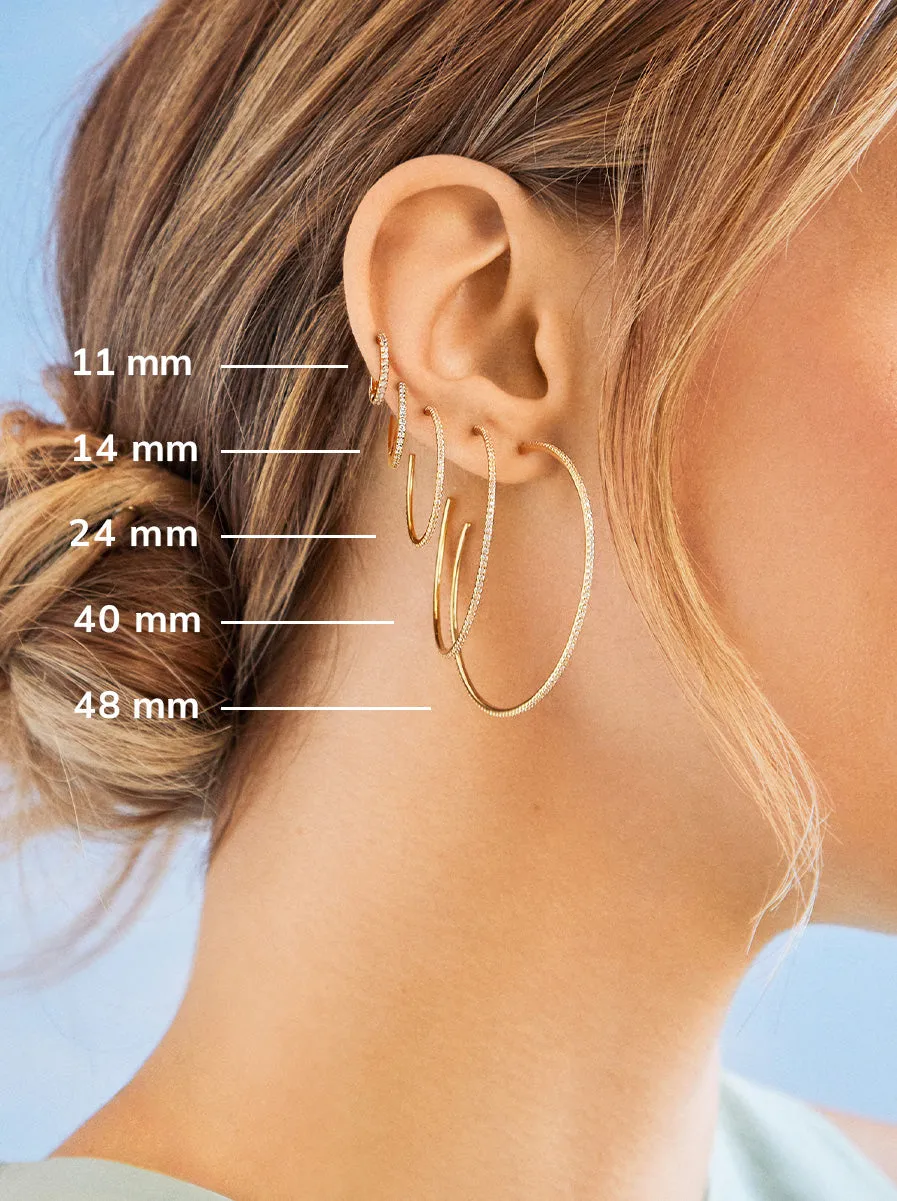 Niata 18K Gold Earrings - 48MM sold by BaubleBar product image thumbnail 3