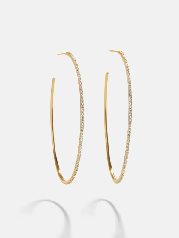 Niata 18K Gold Earrings - 48MM sold by BaubleBar