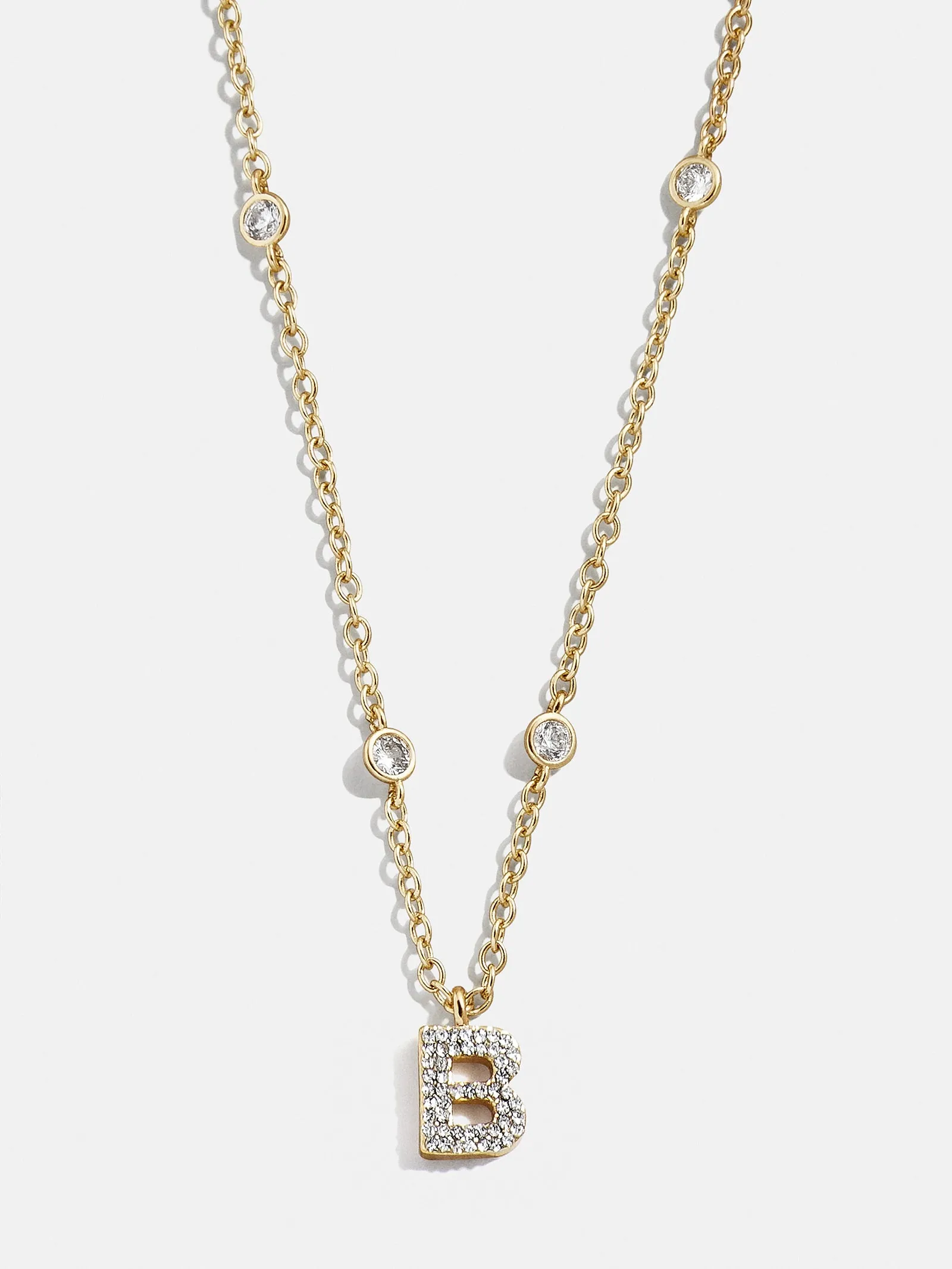 Pavé Initial Yasmine Necklace - Gold/Pavé sold by BaubleBar product image thumbnail 4