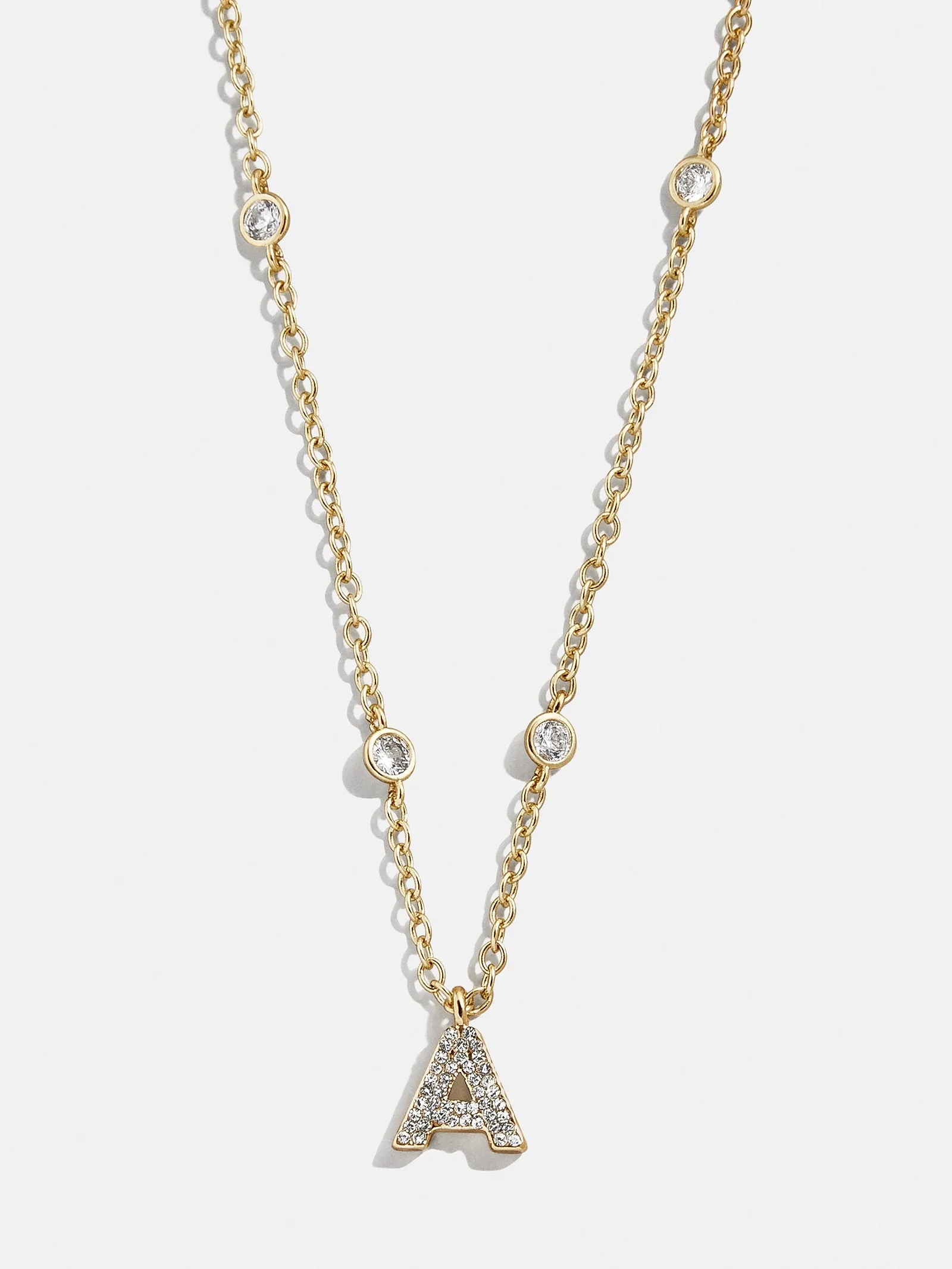 Pavé Initial Yasmine Necklace - Gold/Pavé sold by BaubleBar product image thumbnail 3