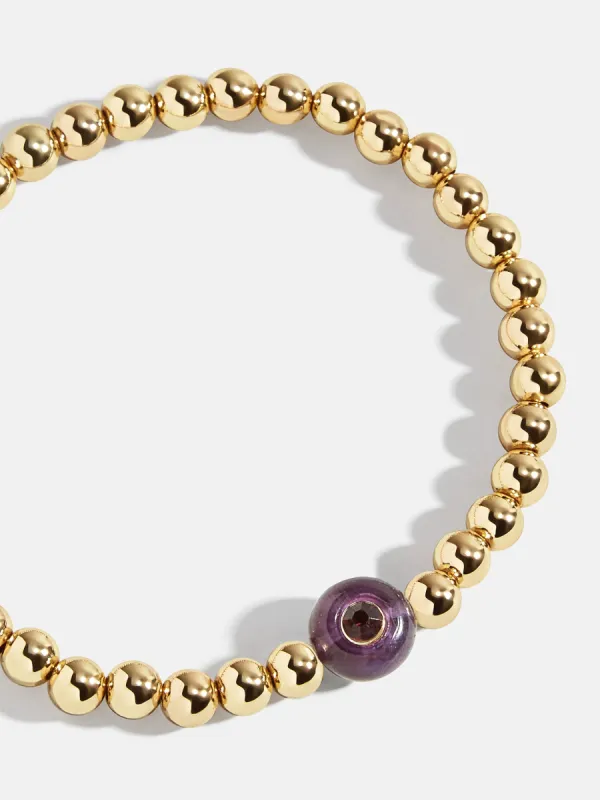 Semi-Precious Birthstone Pisa Bracelet - Amethyst sold by BaubleBar