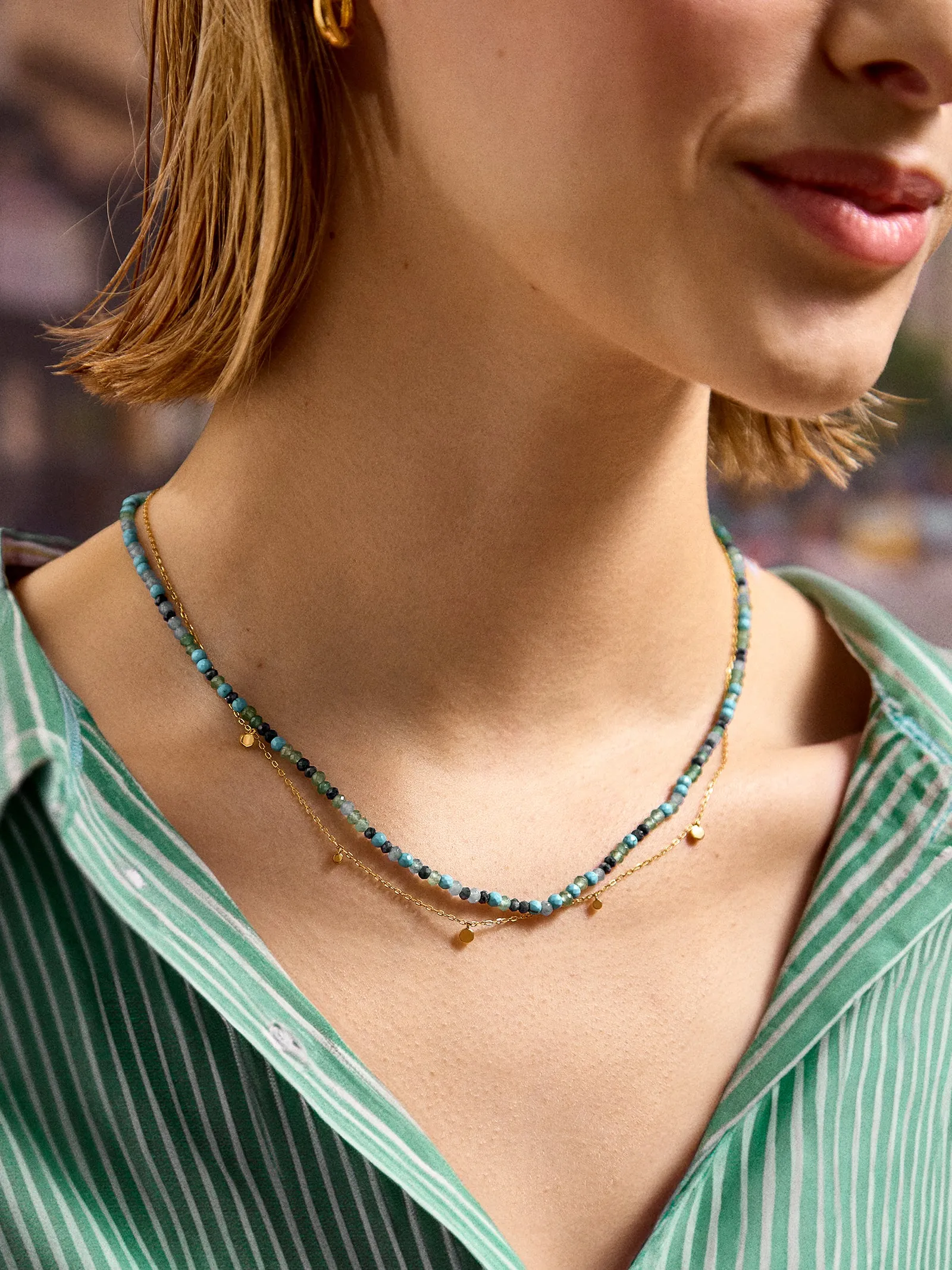 Valentina Semi-Precious Necklace - Blue Ombre sold by BaubleBar product image thumbnail 2