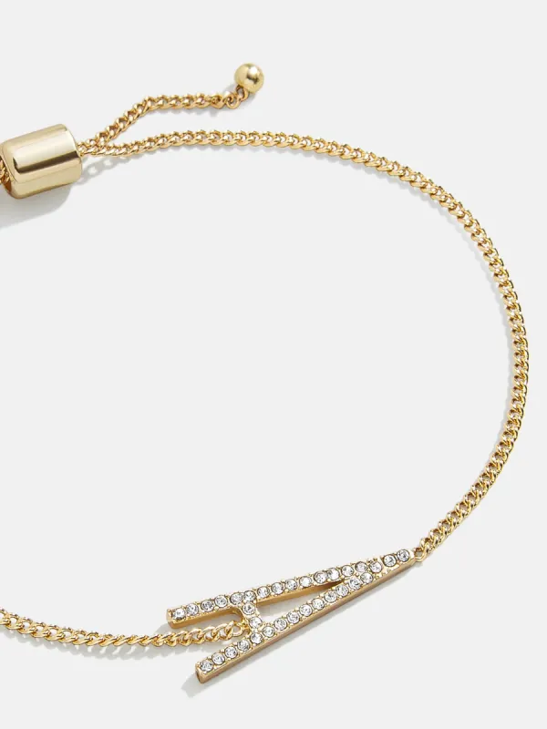 East West Initial Bracelet - Gold/Pavé sold by BaubleBar