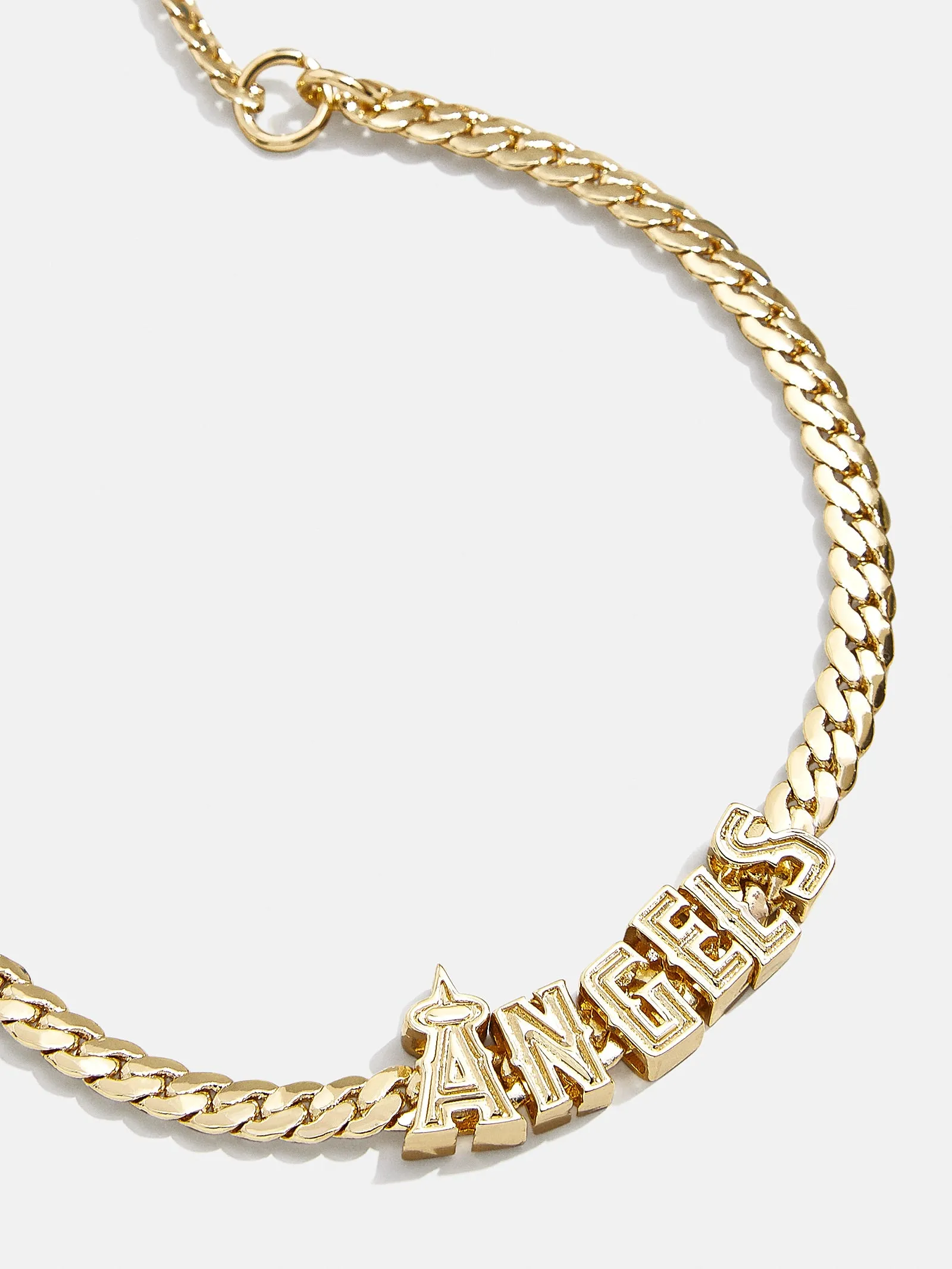 MLB Gold Curb Chain Bracelet - Los Angeles Angels sold by BaubleBar