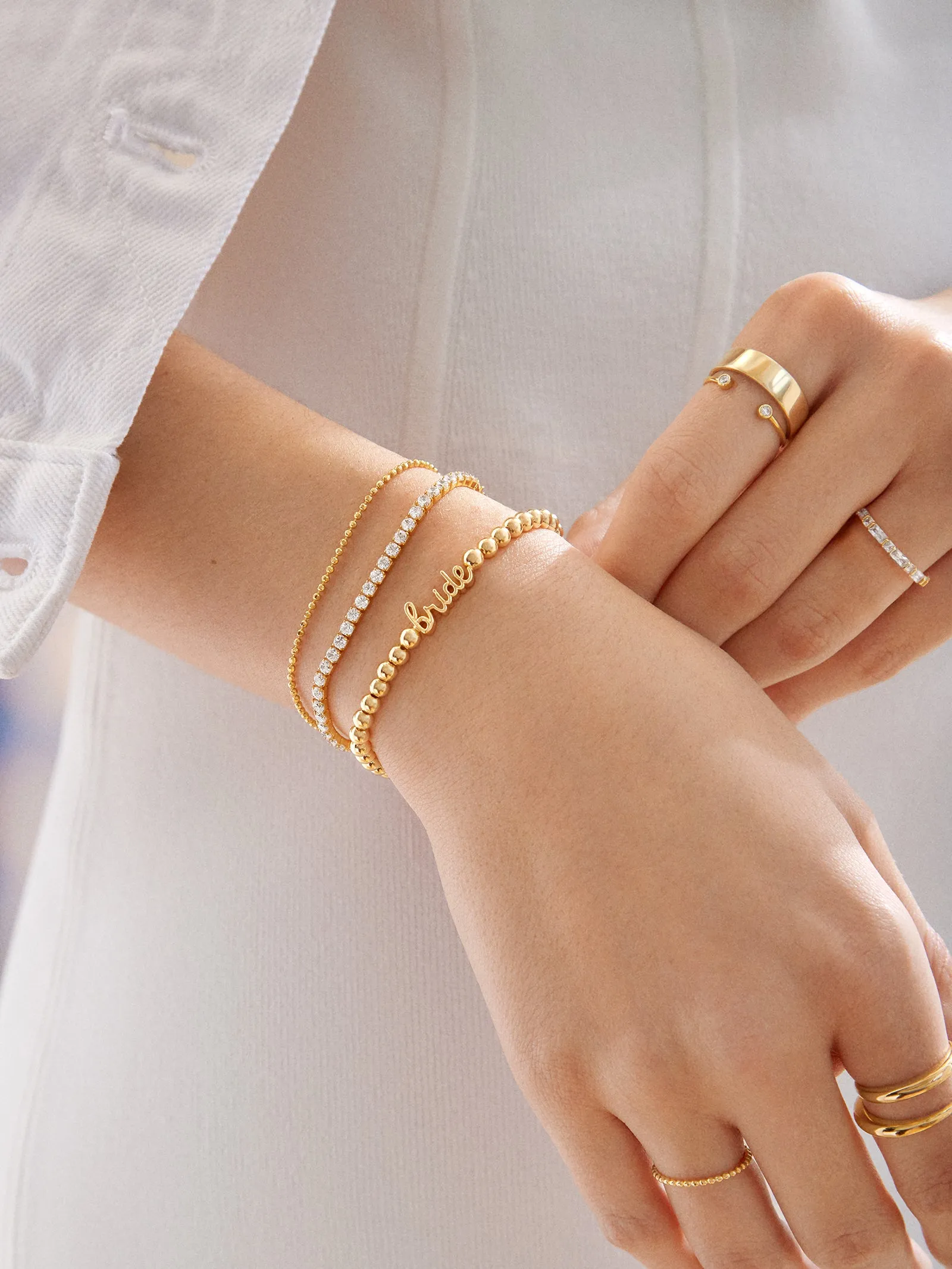 Script Bride Pisa Bracelet - Gold sold by BaubleBar product image thumbnail 2