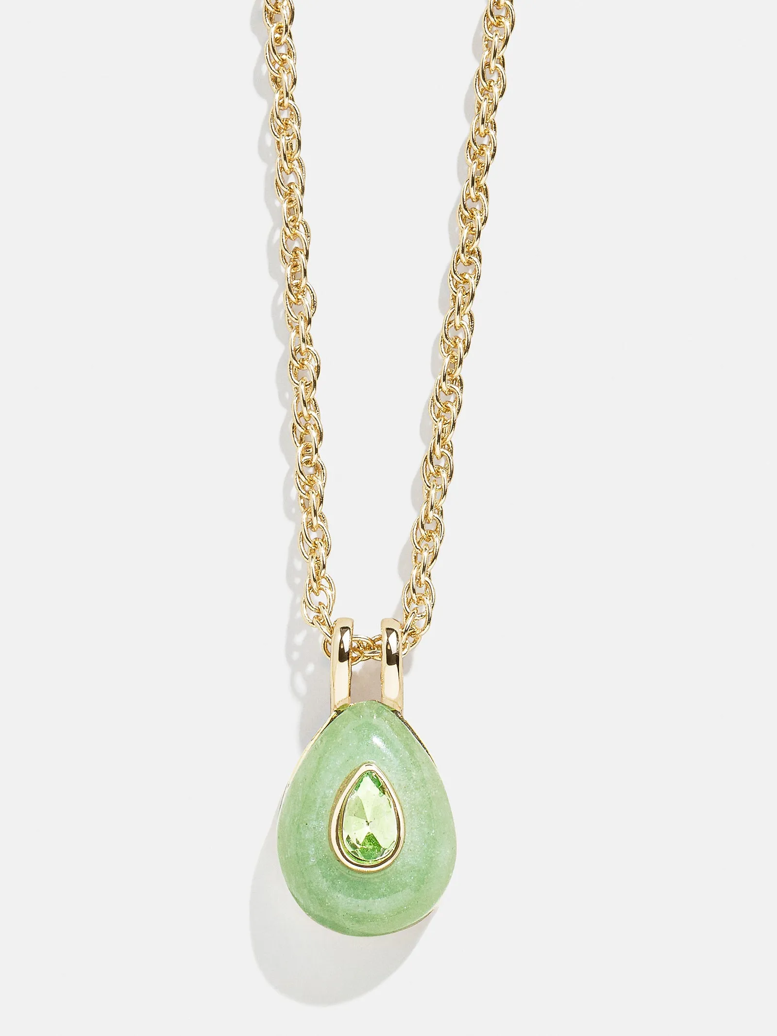 Semi-Precious Teardrop Birthstone Necklace - Peridot sold by BaubleBar