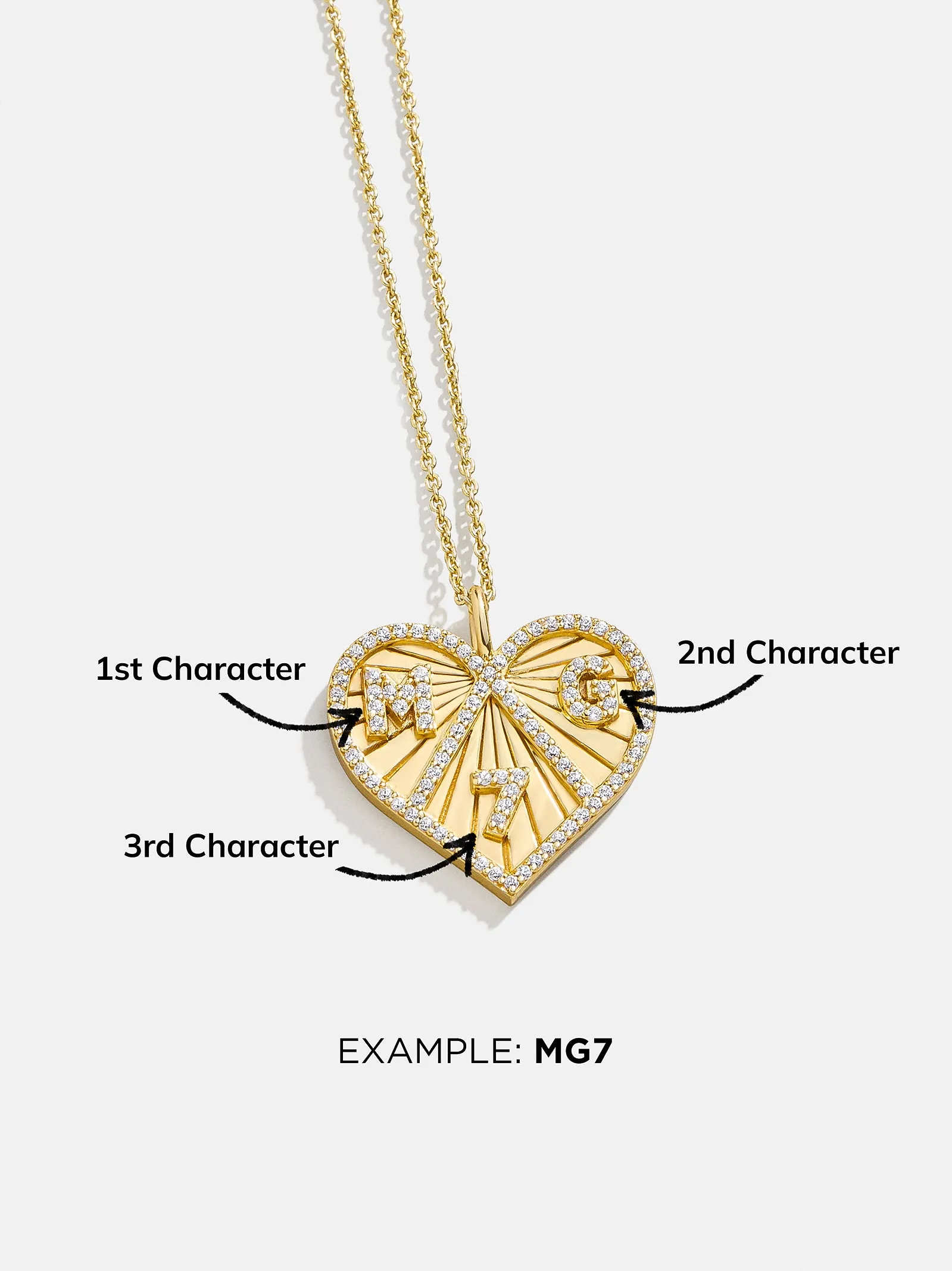 18K Gold Custom Heart Necklace sold by BaubleBar product image thumbnail 3