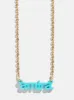 Acrylic Custom Nameplate Necklace - Gold sold by BaubleBar