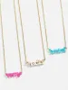 Acrylic Custom Nameplate Necklace - Gold sold by BaubleBar