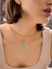 Acrylic Custom Nameplate Necklace - Gold sold by BaubleBar