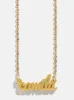 Acrylic Custom Nameplate Necklace - Gold sold by BaubleBar