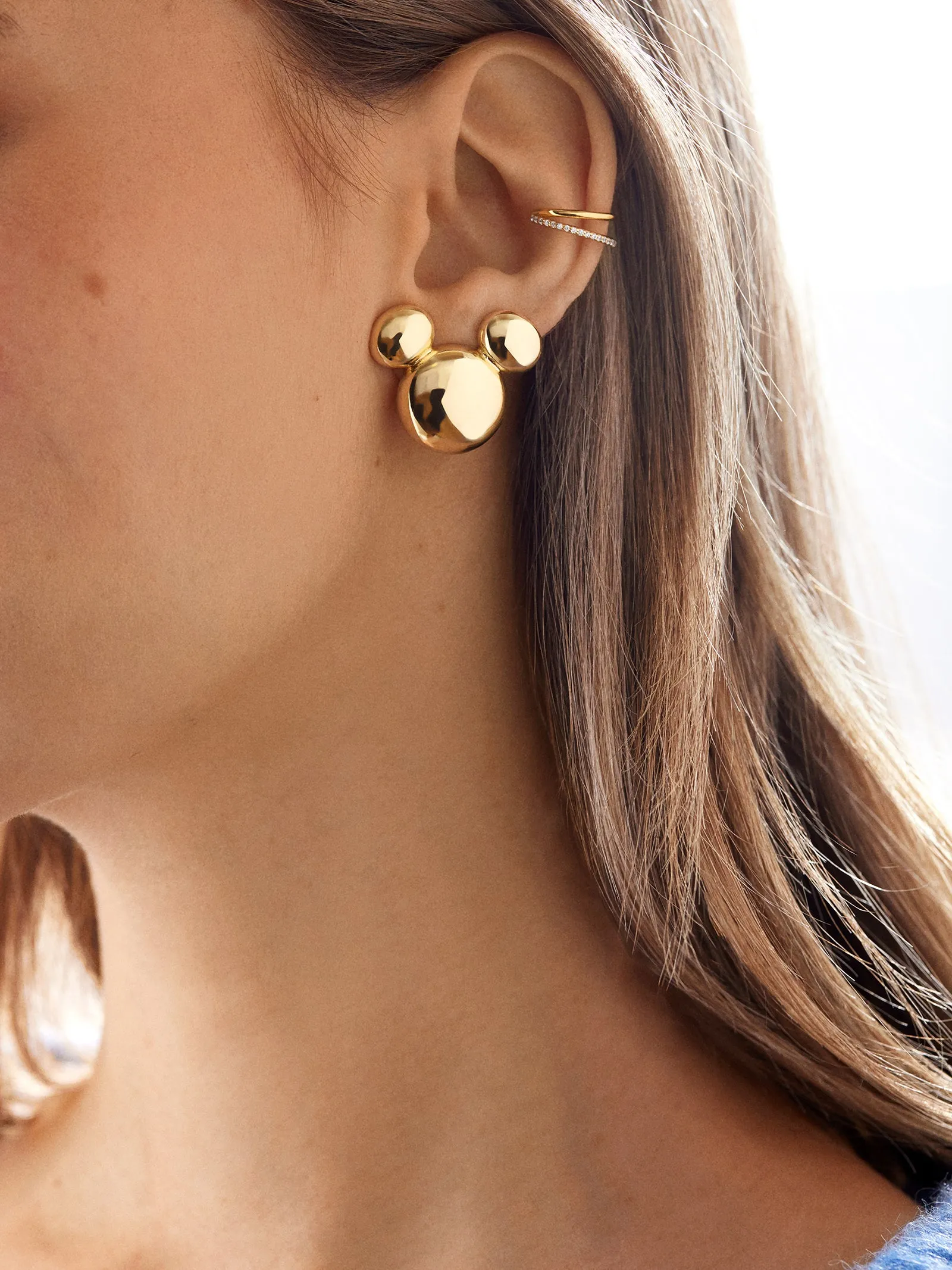 Mickey Mouse Disney Gold Earrings - Gold sold by BaubleBar product image thumbnail 2