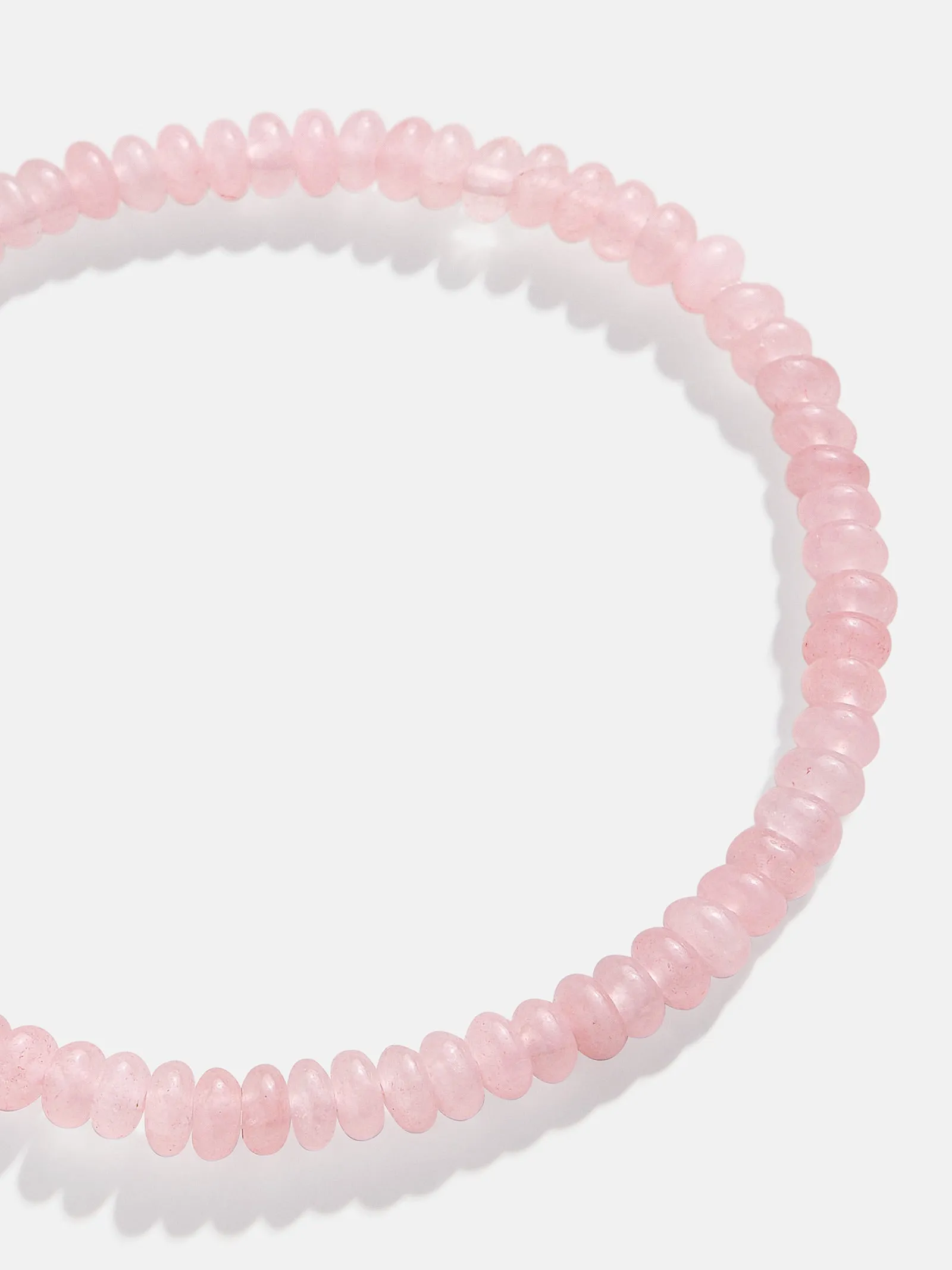 Valentina Semi-Precious Bracelet - Rose Quartz Stone sold by BaubleBar