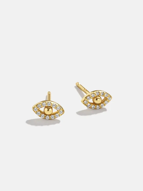 Silma 18K Gold Earrings - Evil Eye sold by BaubleBar